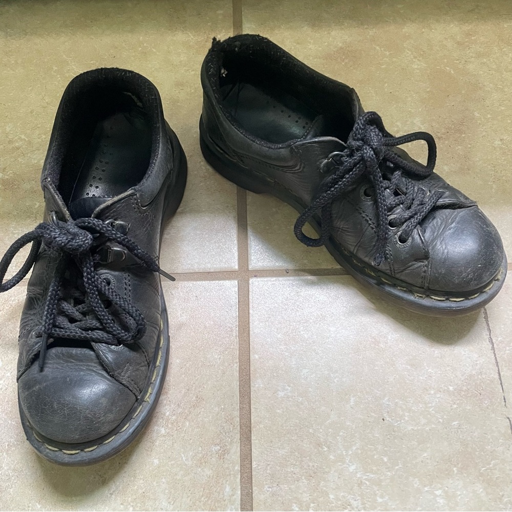 ⚡️Dr. Martens Black Leather 8-Eye Oxford Sneakers Goth Punk Alternative Docs ⚡️